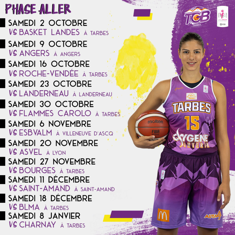 Le calendrier LFB 20212022 est sorti TGB Club de Basket Féminin de